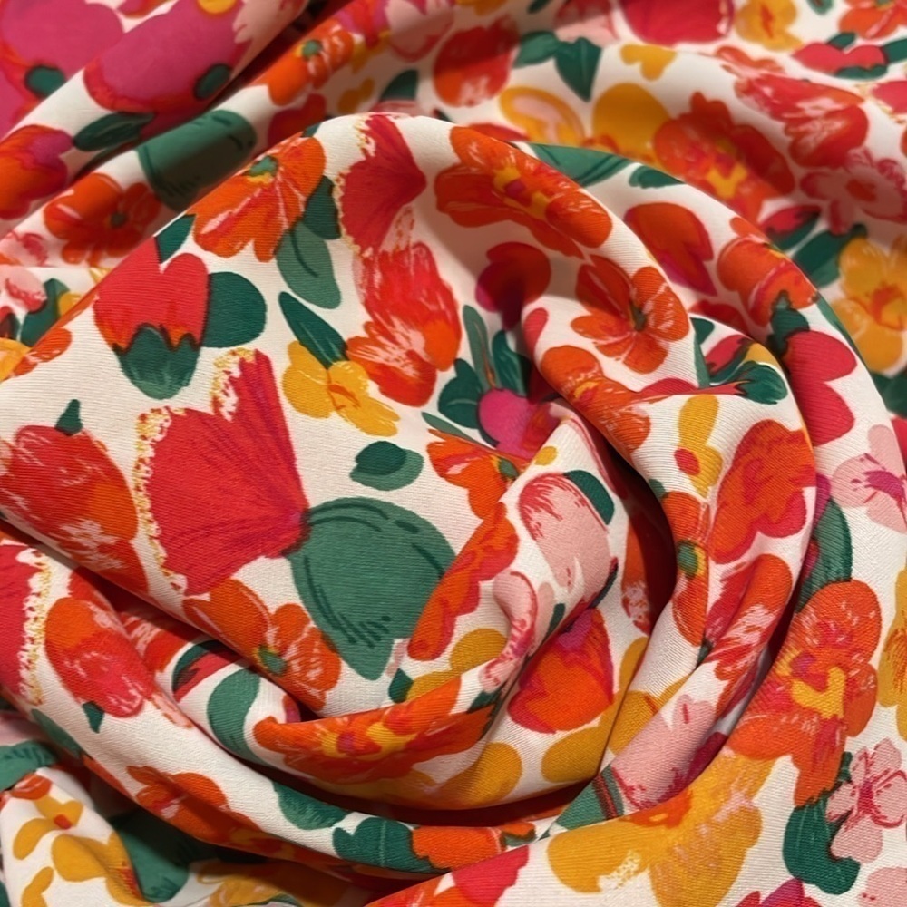 Allover Floral Print Ruffle Hem Skirt - Picture 4 of 6